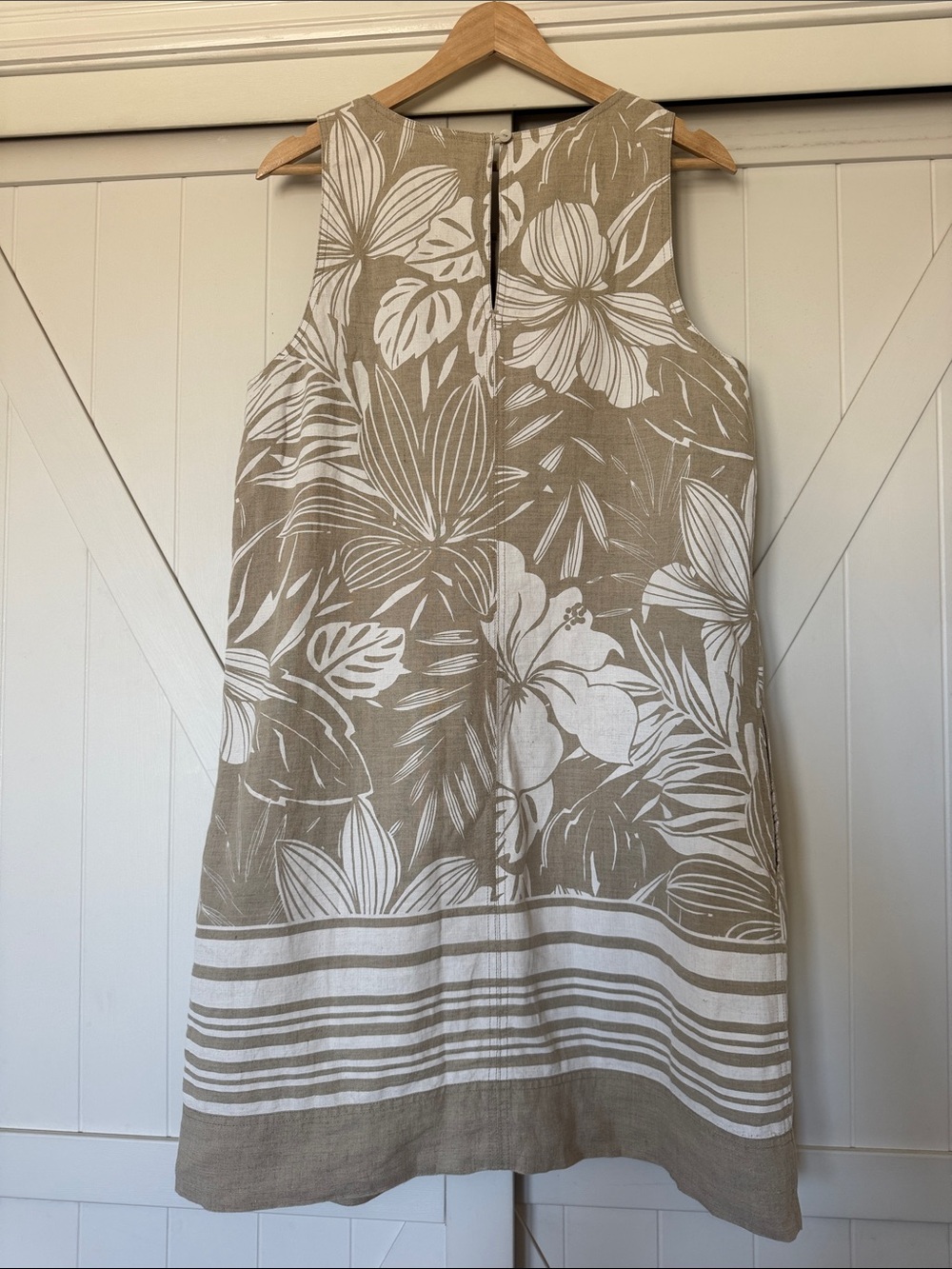 Tommy Bahama Large Linen fully lined with pockets tropical floral Shift Dress - Picture 5 of 9
